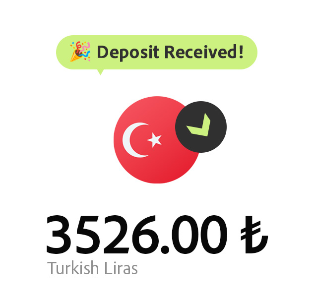 2. Top up your account with any of 40+ supported currencies.